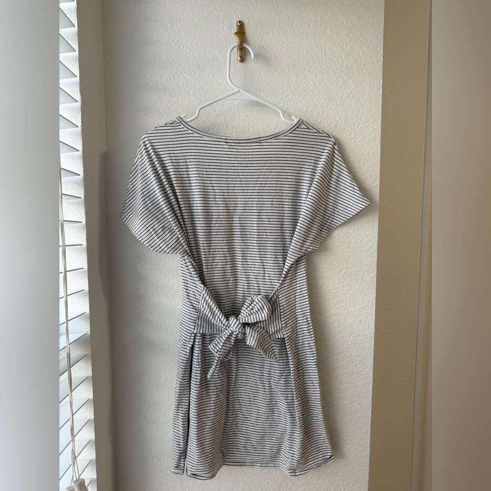 **FINAL PRICE** THE IMPECCABLE PIG STRIPED  T-SHIRT DRESS SIZE LARGE EUC - Picture 2 of 3